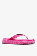 Larroude Roxy Thong Sandal Pink Velvet