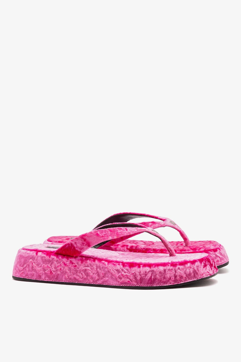 Larroude Roxy Thong Sandal Pink Velvet