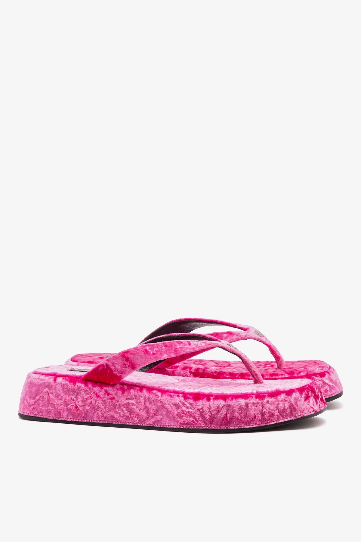 Larroude Roxy Thong Sandal Pink Velvet