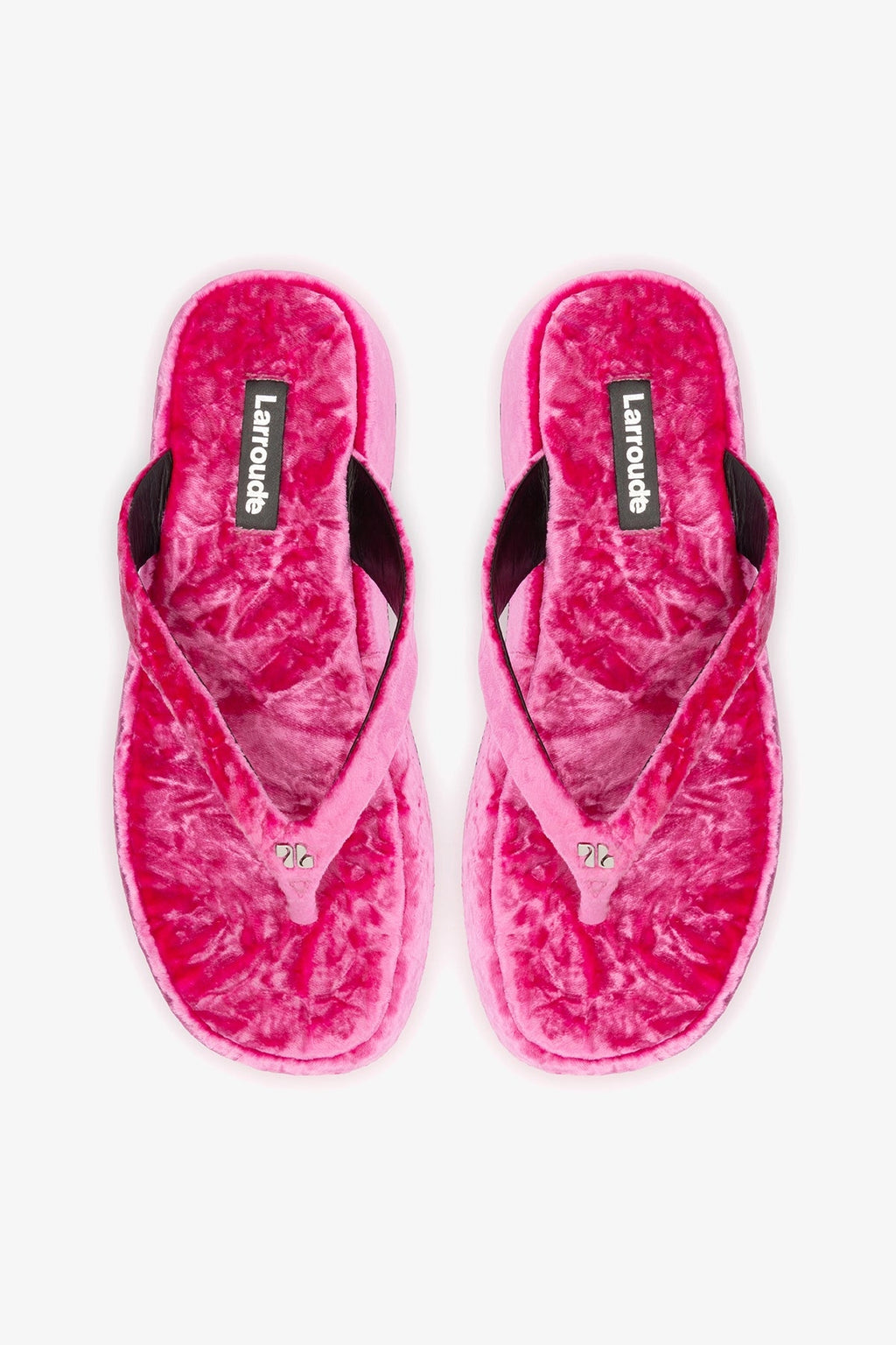 Larroude Roxy Thong Sandal Pink Velvet