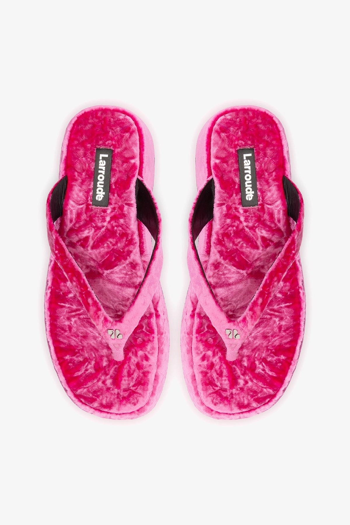 Larroude Roxy Thong Sandal Pink Velvet