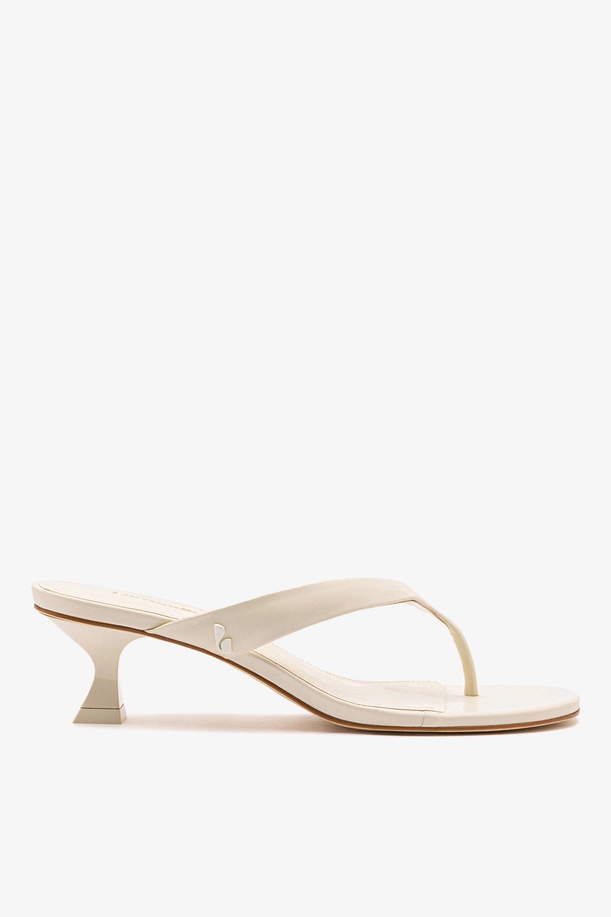 Larroude Gaia Low In Ivory Leather
