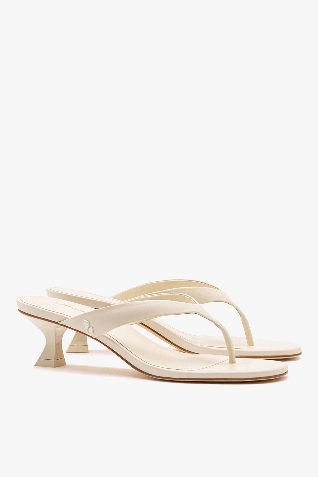 Larroude Gaia Low In Ivory Leather