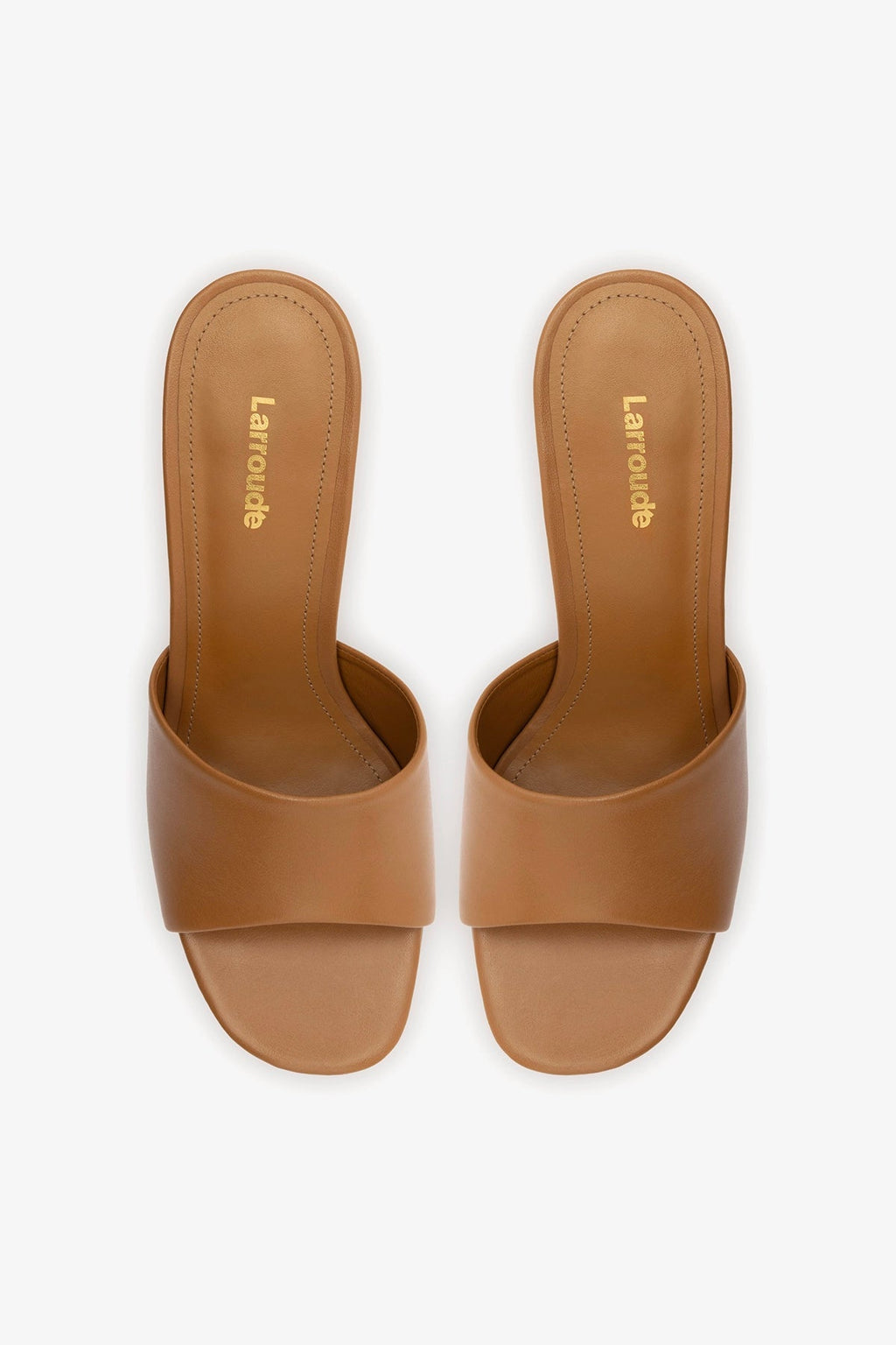 Larroude Dolly Mule Caramel Leather