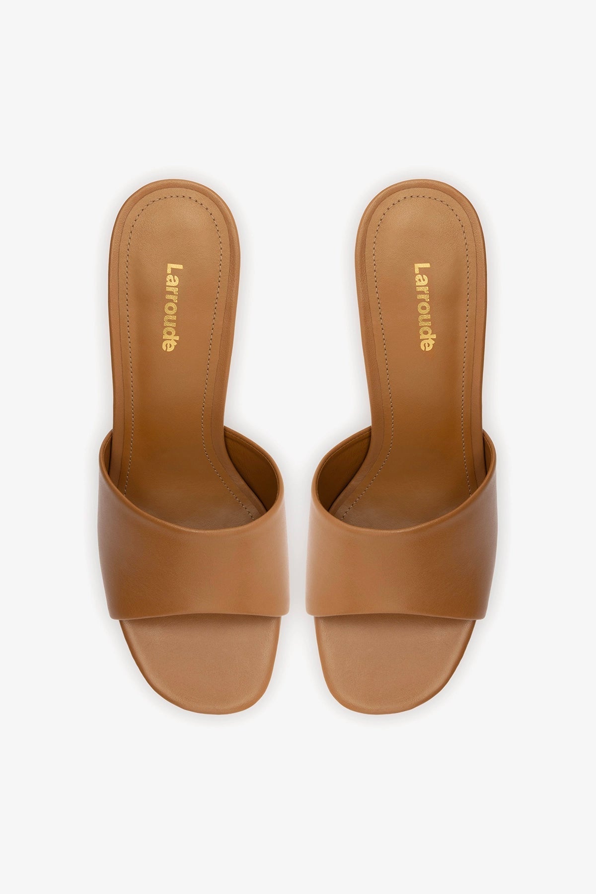 Larroude Dolly Mule Caramel Leather