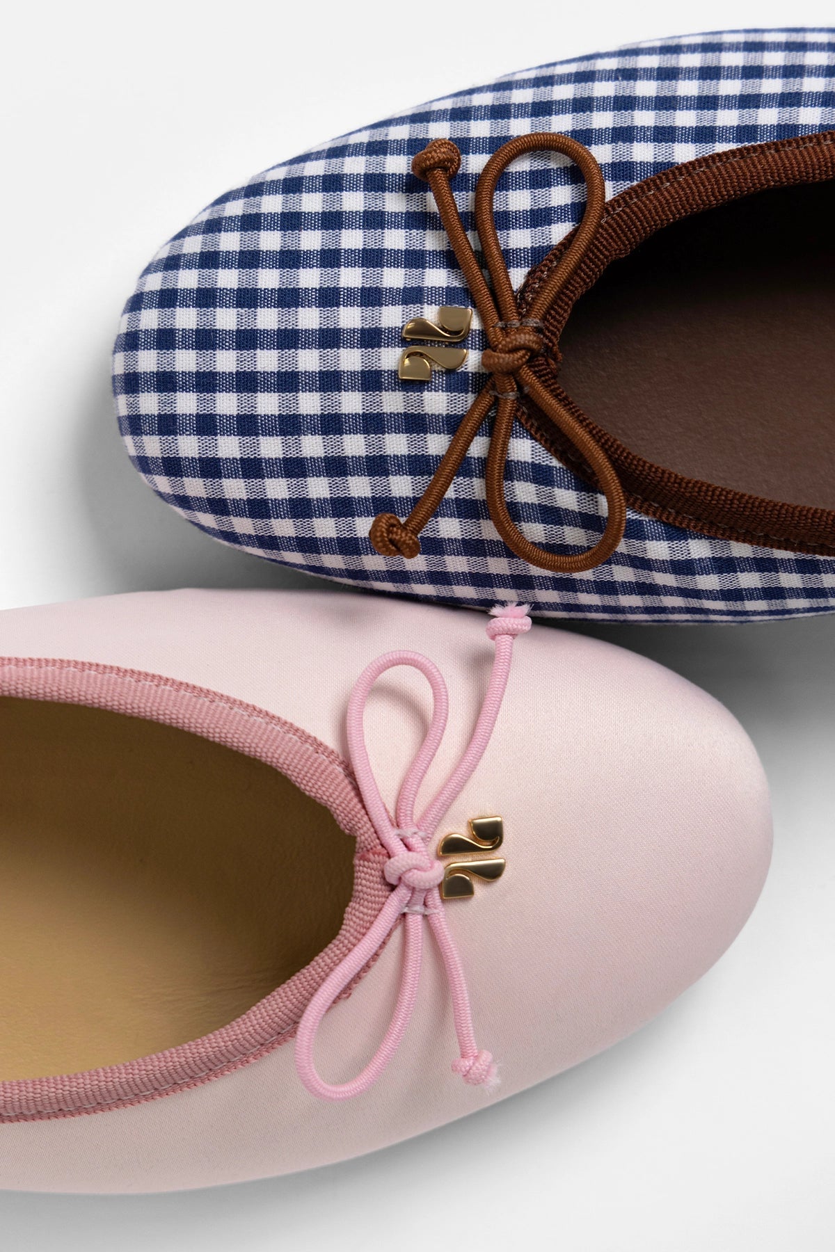 Larroude Larroudé by Sheridan Cox: Pavlova Ballet Flat Strawberry Cream Satin