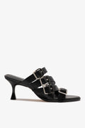 Larroude Patti Mule In Black Leather