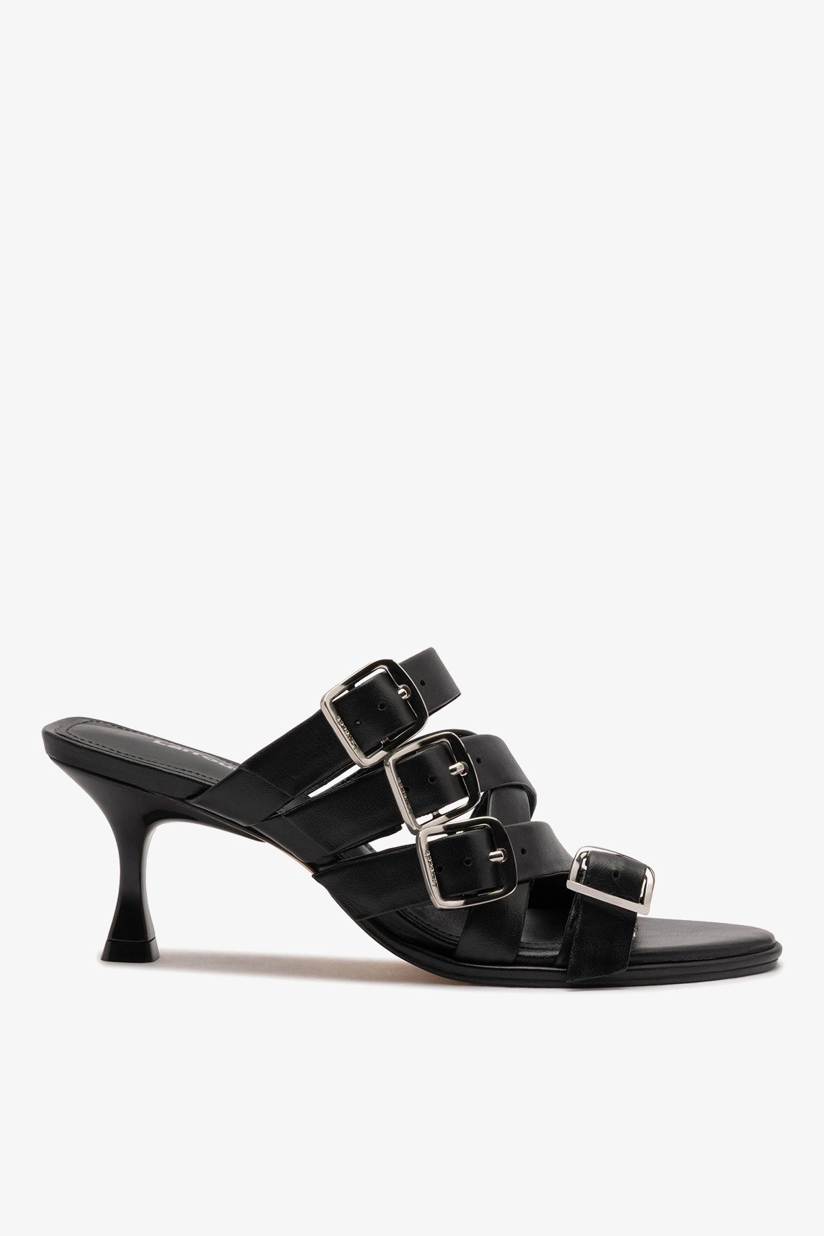 Larroude Patti Mule In Black Leather